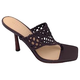 Autre Marque-Veronica Beard Brown Woven Leather High Heeled Sandals-Brown