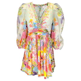 Autre Marque-Camilla Multicolored Sunlight Symphony Blouson Flared Dress-Multiple colors