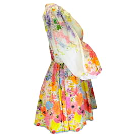 Autre Marque-Camilla Multicolored Sunlight Symphony Blouson Flared Dress-Multiple colors