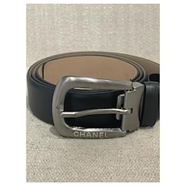 Chanel-CHANEL Cinturones T.cm 95 Cuero-Negro