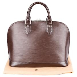 Louis Vuitton-Louis Vuitton Brown Epi Leather Alma PM Handbag-Brown