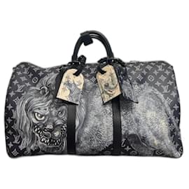 Louis Vuitton-Keepall 55 Safari-Navy blue