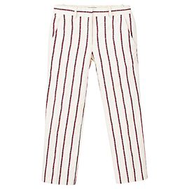Isabel Marant Etoile Calças retas listradas Branco