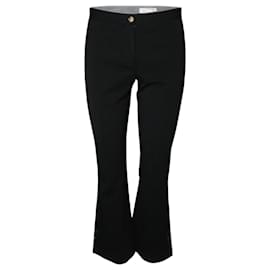Versace-Vintage Black Pants with Lace Panels-Black