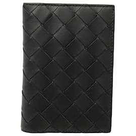 Bottega Veneta-Bottega Veneta Passport Case in Black Intrecciato Leather-Black