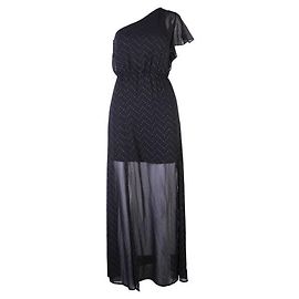 Maje Robe de soirée à une épaule Noir