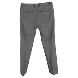 Gucci-Calça Gucci Suit em Lã Cinza-Marrom