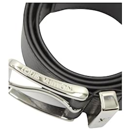 Louis Vuitton-Louis Vuitton Pont Neuf 35mm Belt in Black Taurillon Calf Leather-Black