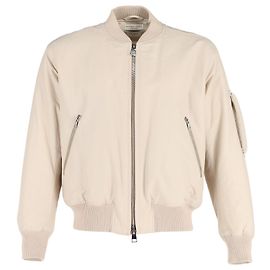 Bottega Veneta Pré-Primavera 2020 Jaqueta Bomber de Algodão em Algodão Creme Branco Cru
