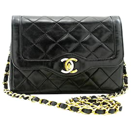 Chanel-Black small lambskin vintage 1986 Limited Edition Paris bag-Black