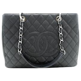 Chanel-Schwarze Farbe 2014 GST-Tasche aus Kaviarleder-Schwarz