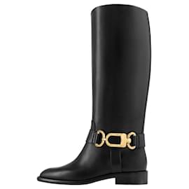 Louis Vuitton-Westside flat high boots-Black