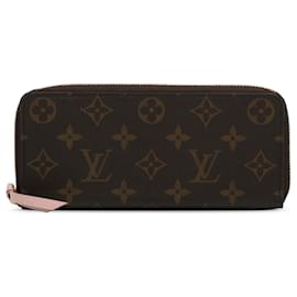 Louis Vuitton-Louis Vuitton Brown Monogram Clemence Wallet-Brown
