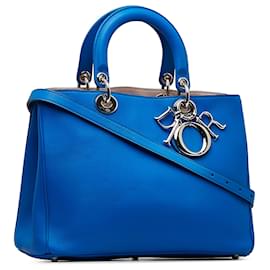 Dior-Dior Blue Medium Diorissimo Satchel-Blue