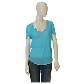 T-shirt Margot Foil blu e argento Zadig & Voltaire in modal S Blu