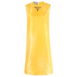 Vestido Prada de seda amarillo Amarillo