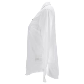 Tommy Hilfiger-Camisa feminina de algodão Oxford slim fit-Branco
