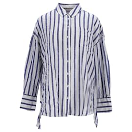 Tommy Hilfiger-Womens Oversized Stripe Shirt-Blue,Light blue