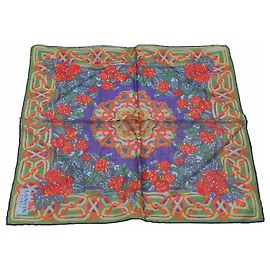 Lenço quadrado de algodão Lanvin floral multicolorido Multicor