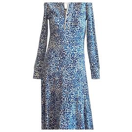 Vestido largo Polo Ralph Lauren de algodón blanco roto azul oscuro Otro