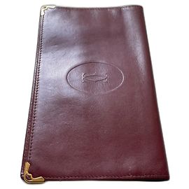 Cartier Must Red Leather Document and Card Holder Red