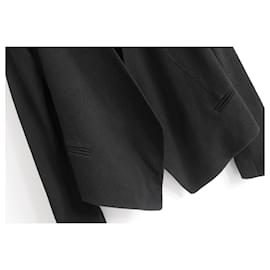 Chloé-Chloe black textured tuxedo inspired jacket blazer-Black