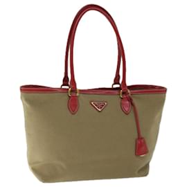 Prada-PRADA Tote Bag Canvas Brown Auth ep3385-Brown