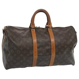 Louis Vuitton-Louis Vuitton Monogram Keepall Bandouliere 45 Boston Bag M.41418 LV Auth 66216-Monogramm