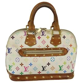 Louis Vuitton-LOUIS VUITTON Borsa a mano Alma multicolore con monogramma Bianco M92647 LV Auth bs12008-Bianco