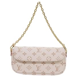 Louis Vuitton-LOUIS VUITTON Monogram Dune Wallet On Chain Ivy Bag Beige M83091 Auth ar11396S-Beige