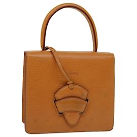 Loewe-LOEWE Hand Bag Leather Brown Auth 66864-Brown