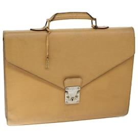 Louis Vuitton-LOUIS VUITTON Epi Serviette Conseiller Briefcase Beige M54429 LV Auth 66772-Beige