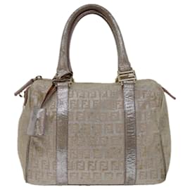 Fendi-FENDI Zucchino Borsa a mano in tela Beige Aut 66924-Beige