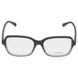 Chanel-CHANEL Glasses plastic Black CC Auth bs12145-Black