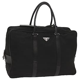 Prada-PRADA Boston Bag Nylon Black Auth ki4104-Black