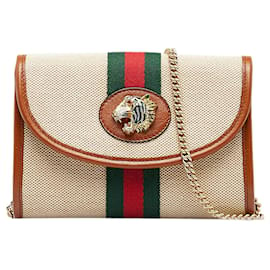 Gucci-GUCCI Handbags Ophidia Chain Wallet-Brown