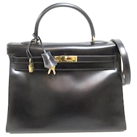 Hermès-HERMES Handbags Kelly 35-Black