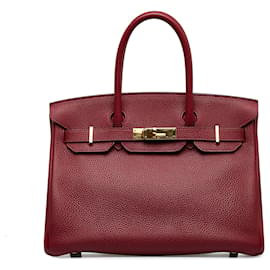 Hermès-Bolsas HERMES Birkin 30-Vermelho