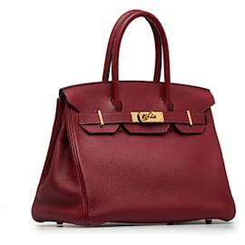 Hermès-Bolsas HERMES Birkin 30-Vermelho