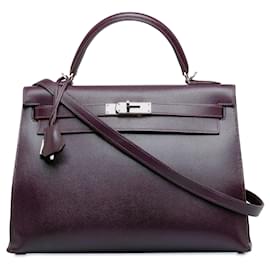 Hermès-HERMES Handbags Kelly 32-Purple