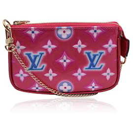 Louis Vuitton-Louis Vuitton Bolsa Clutch Pochette Acessório-Rosa