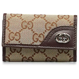 Gucci-GUCCI-Geldbörsen, Brieftaschen und Etuis-Braun