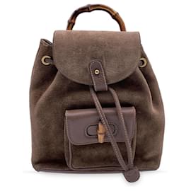 Gucci-Gucci Backpack Vintage Bamboo-Brown
