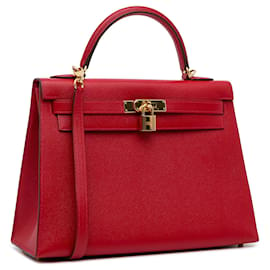 Hermès-HERMES Handtaschen Kelly 32-Rot