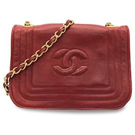 Chanel-CHANEL Sacs à main Portefeuille sur chaîne intemporel/classique-Rouge