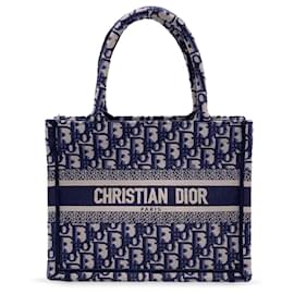 Christian Dior-Borsa tote Christian Dior Borsa per libri-Blu