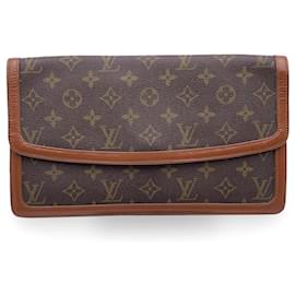 Louis Vuitton-Louis Vuitton Clutch Bag Vintage Pochette Dame-Braun