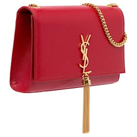 Saint Laurent-SAINT LAURENT Handbags Pompom Kate-Red