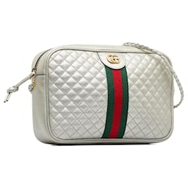 Gucci-GUCCI Handbags GG Marmont-Silvery
