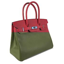 Hermès-HERMES Sacs à main Birkin 30-Rouge